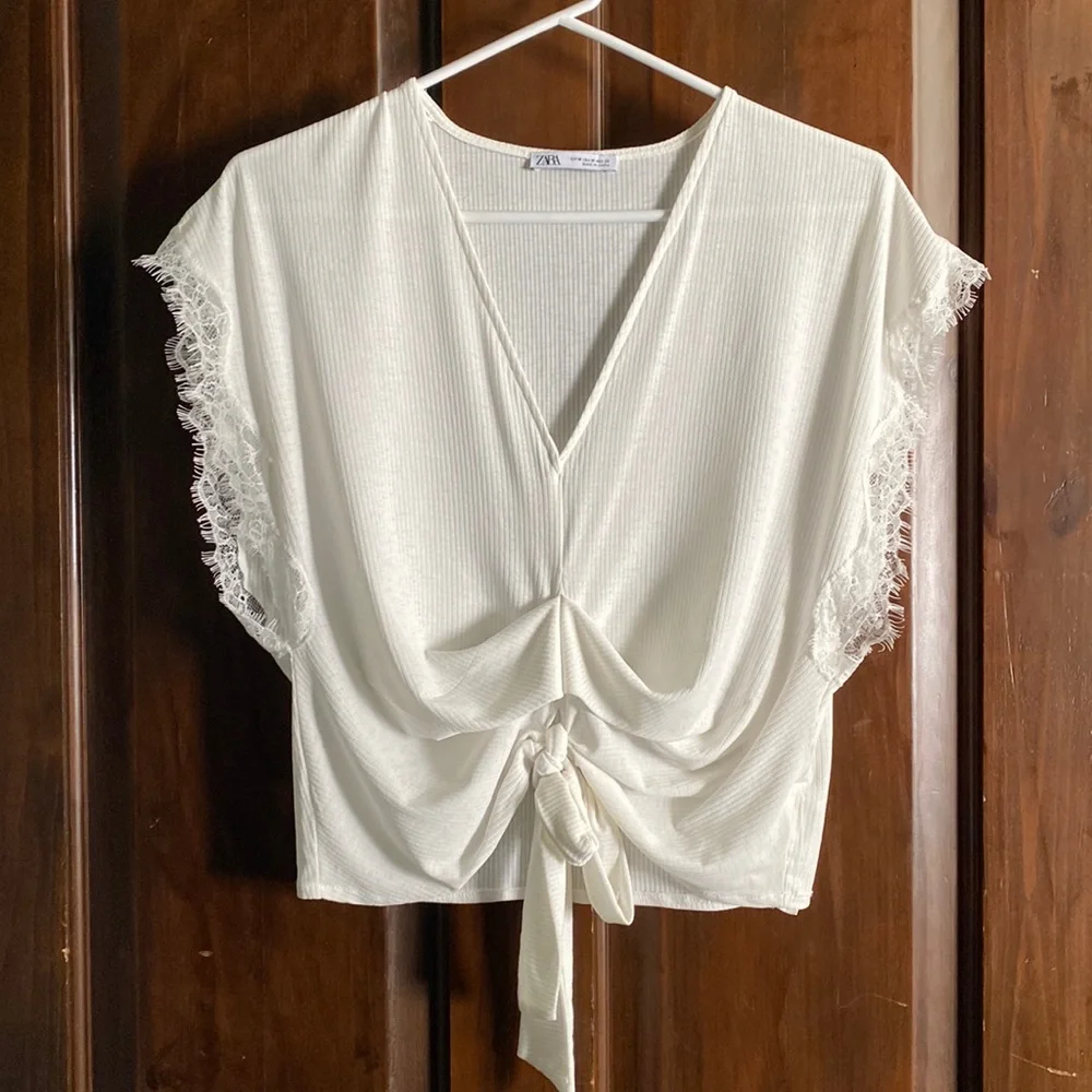 white Zara blouse - Picture 1 of 5